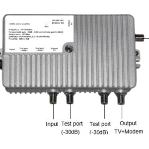 Amflificador RF 1 entrada 2 salida Ganacia 20 Dbi Doméstic voltaje 110